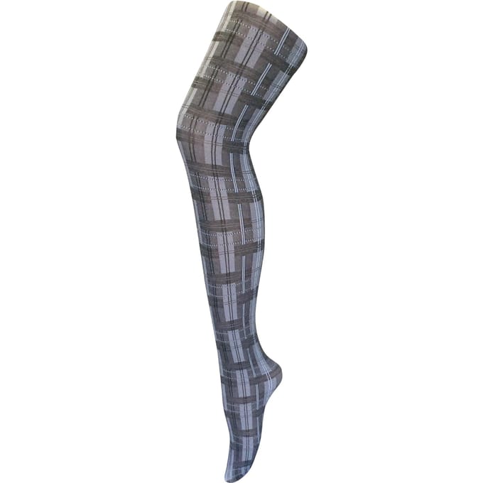 Sock Snob Dames80 denier ondoorzichtig patroon panty's - Skye Zwart / wit