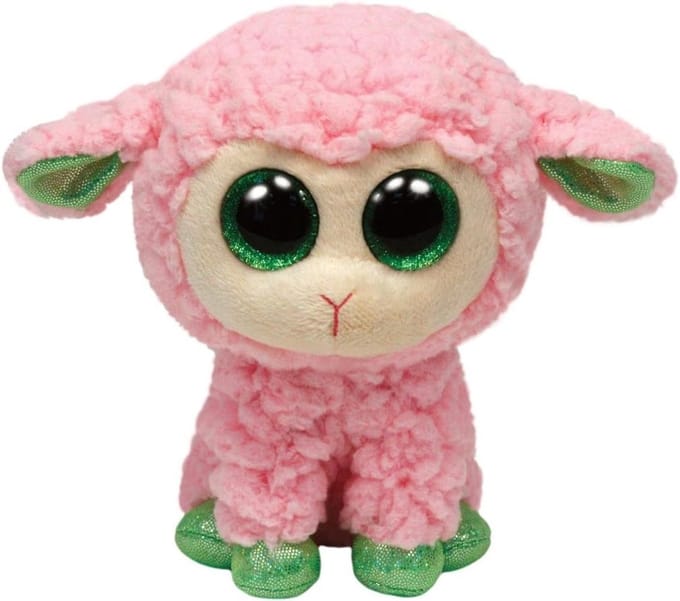 Pluche Lammetje - Knuffeldier Collectie - Cadeau Idee - Grote Ogen - 15 cm - Roze