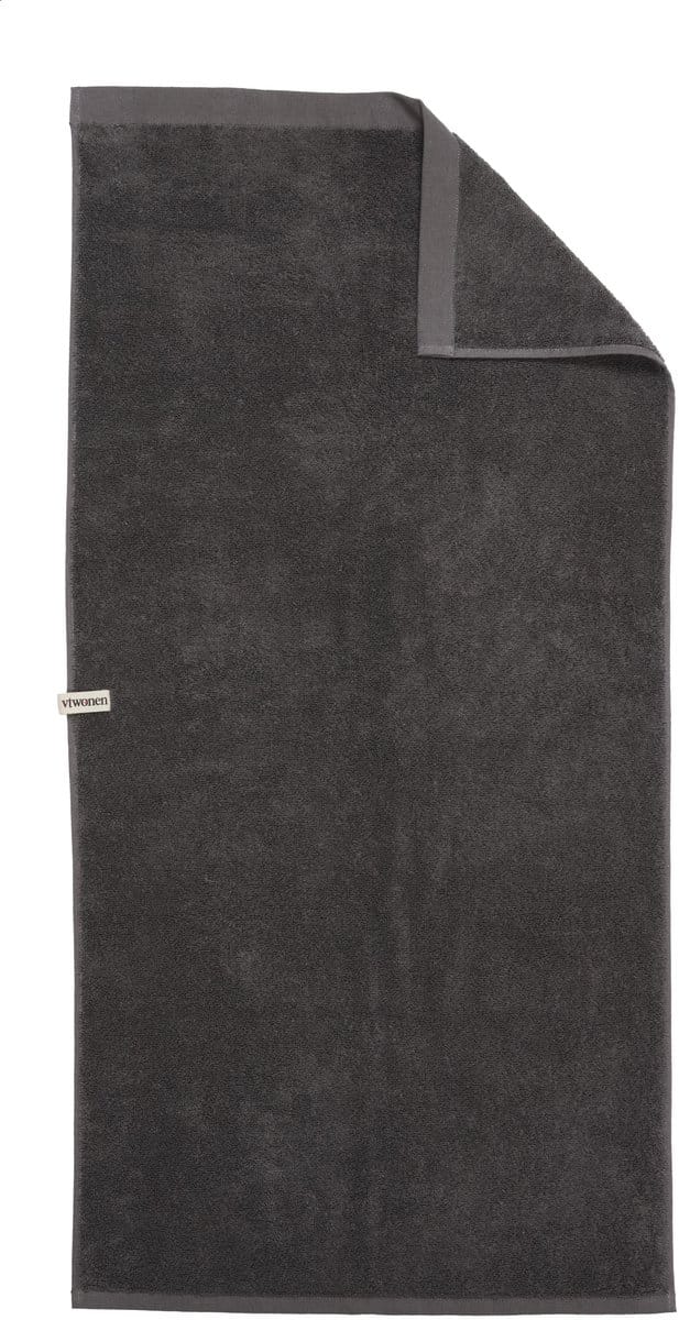 Vtwonen - Soft Embrace - Badhanddoek - 50x100 cm - Antraciet