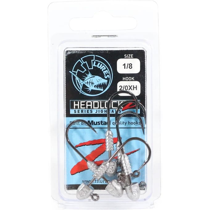 Tackle Tactics TT Headlockz HD Tête plombée 1/8 oz 2/0 XH 5/paquet (3023)