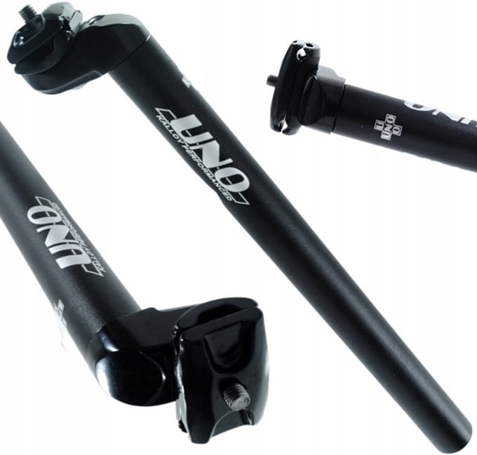 UNO - Stijve Zadelpen - 30,9 mm - 350 mm - Zwart Mat