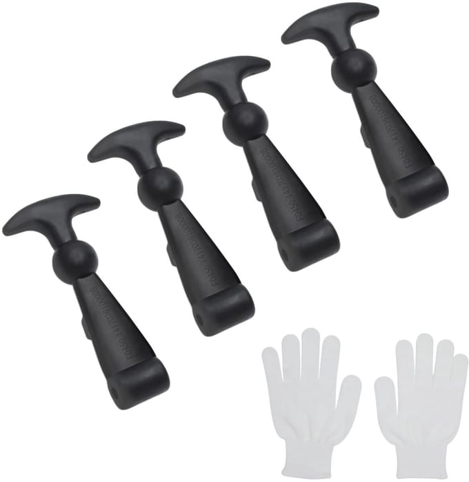Dailygoods- Kaphouder - 4 Stuks - Elastische Kaphouder - Flexibele T-Greephaspe - Voor Gereedschapskisten - Voertuigmotoren - 12 cm