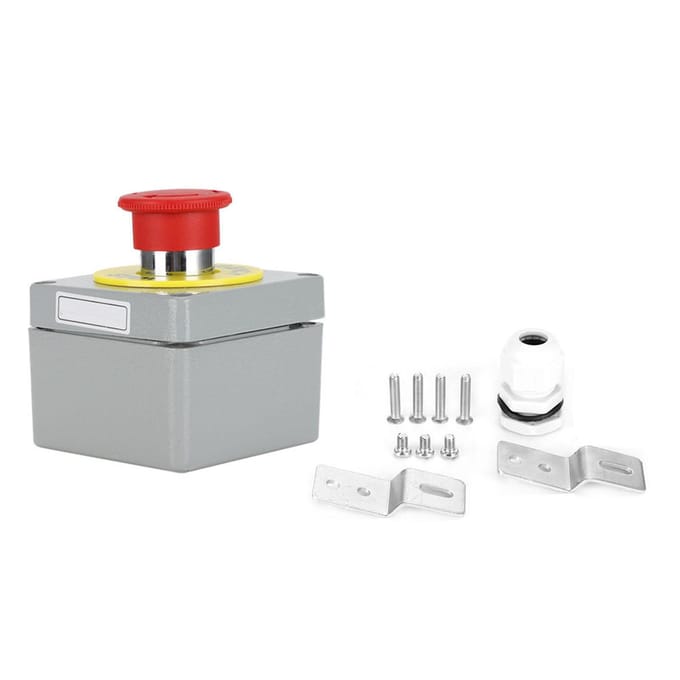 Schakelkast 1 Knop Noodstop Bedieningskast IP66 Stofdicht Waterdicht 80x75x6080x75x60