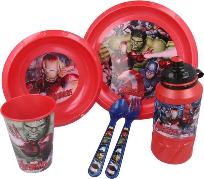 Avengers servies - 6 delig - Marvel Avenger kinderservies