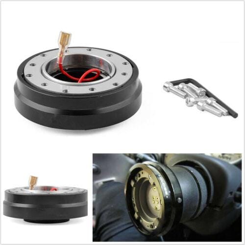 Adaptateur de Moyeu à Démontage Rapide Universel pour Volant de Voiture Auto Kit Boss Snap Off black
