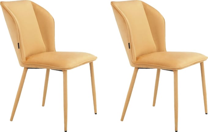 Wilma-Eetkamerstoel - 2 Pack - Mosterd