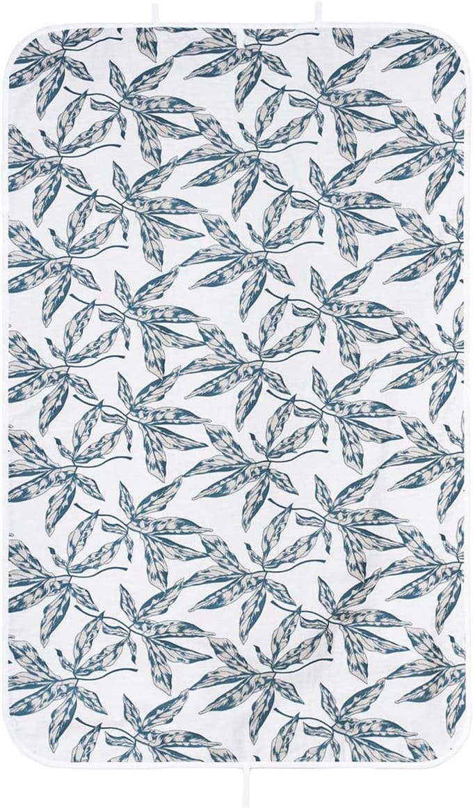 Draagbare Strijkmat - Strijkonderlegger - Efficiënt Strijken - Antislip Onderkant - 75 x 120 cm - Groene Bladeren