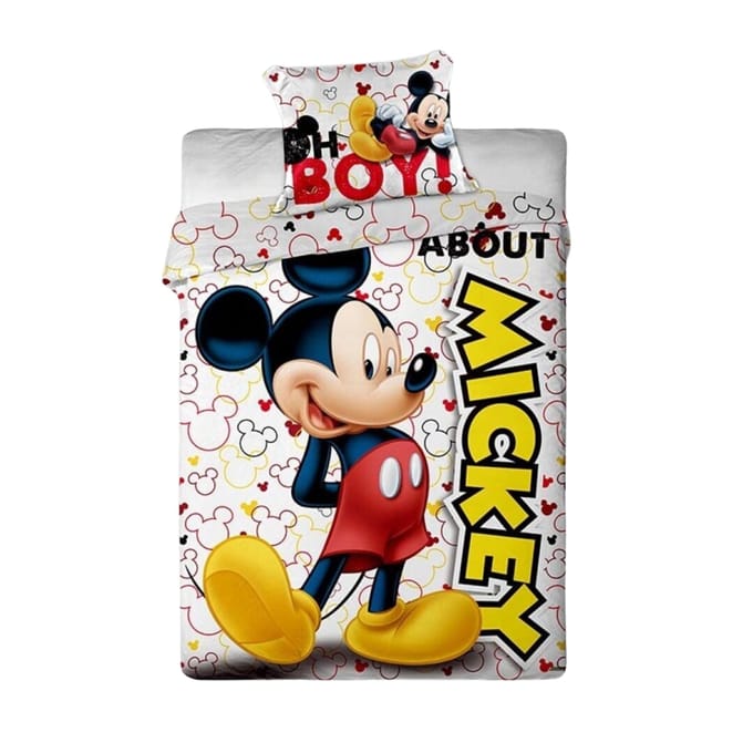 Disney Mickey Mouse About Dekbedovertrek - Eenpersoons - 140 x 200 cm - Multi