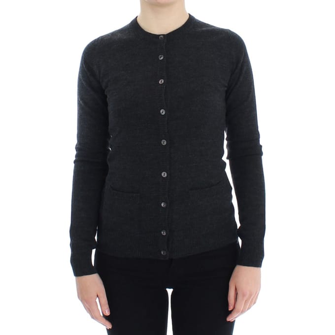 Dolce & Gabbana Vrouwentrui Grijs wollen vest met knopen