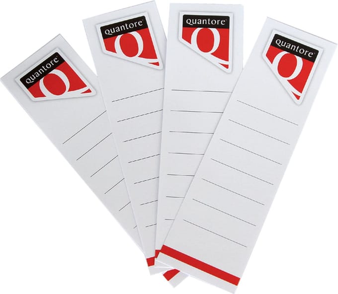 Quantore - Rugetiket - Zelfklevend - 58 x 190 mm - Wit - 10 stuks