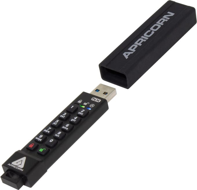 Apricorn ASK3-NX 32GB Robuuste beveiligde USB-stick met Pincode