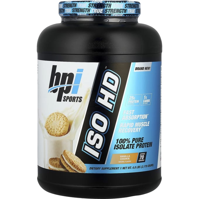 Iso Hd™, 100% Puur Eiwit Isolaat, Vanille Koekjes, 2,170G (4.8 pond)