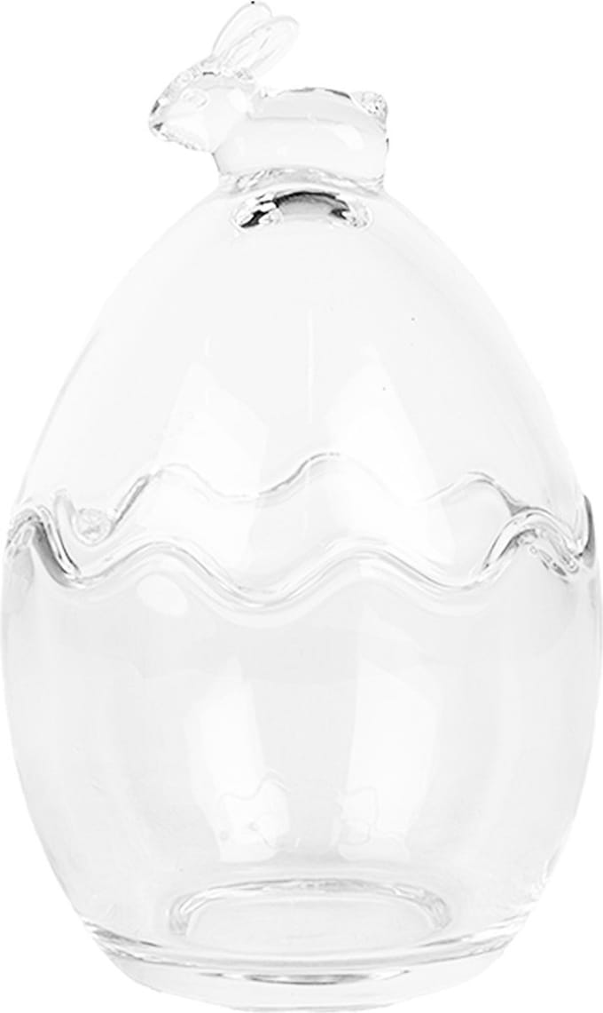 Clayre & Eef Glazen potje Ø 11x17 cm Transparant Glas
