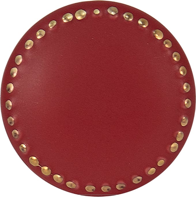 Clayre & Eef Deurknop Ø 4 cm Rood Goudkleurig Keramiek
