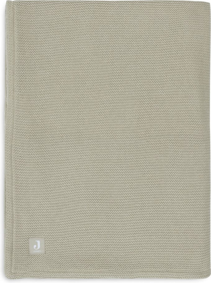 Jollein Deken Ledikant 100x150cm Basic Knit Olive Green/Fleece