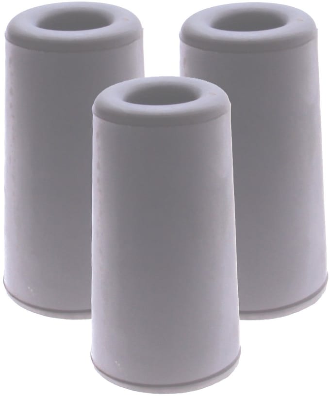 Benson Deurbuffers / deurstoppers rubbers - 3x - grijs - 75 x 40 mm - met schroefbevestiging