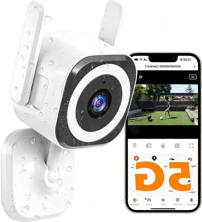 Bewakingscamera Binnen Buiten - Wifi Camera - Huis Beveiligen - 5G Connectiviteit - 2K Resolutie - Wit