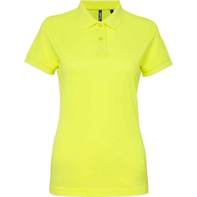 Asquith & Fox Dames/dames Performance Blend Poloshirt met korte mouwen (Neon geel)