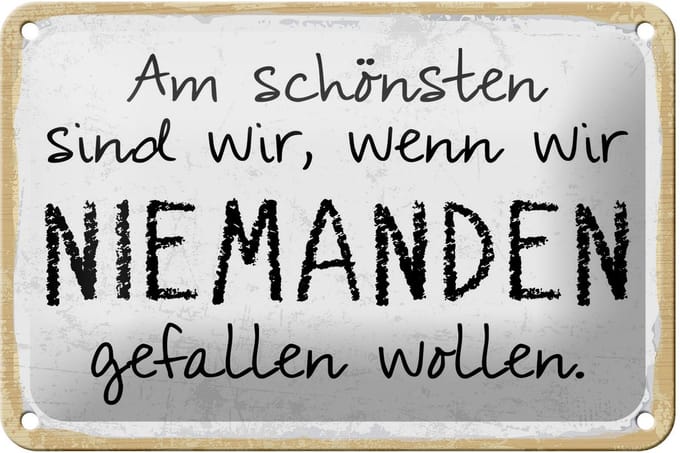 Blechschild Spruch 12x18 cm Am schönsten sind wir wenn wir Deko Schild