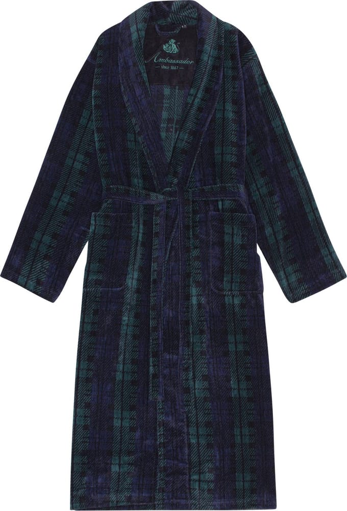 Tartan Heren Badjas Ambassador 1867 - Bio Katoen - Maat M