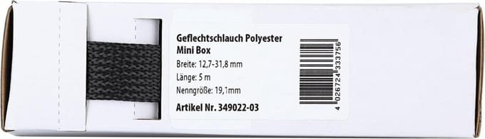 Gevlochten Kabelbescherming Mini Box 12.7 - 31.8 mm / Lengte 5 meter