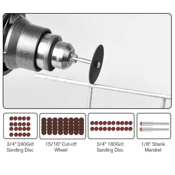 151 stuks roterende gereedschap accessoires kit universele 1/8'' schacht elektrische boor fitting voor snijden schuren