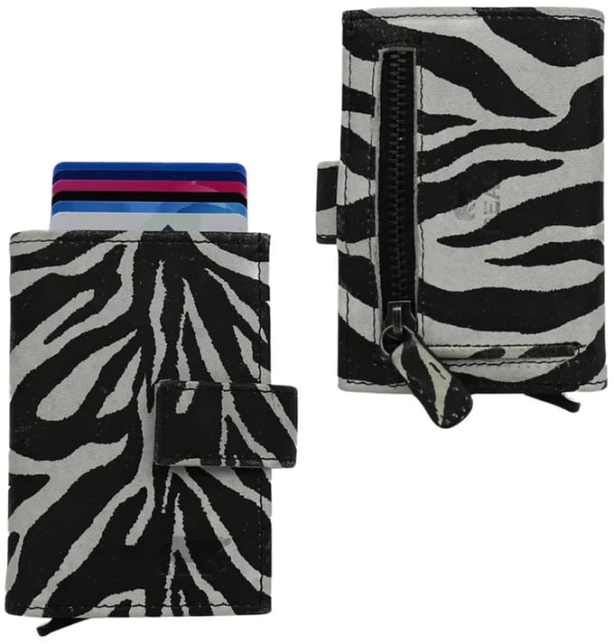 Bear Design Elsie Leren Creditcardhouder / Pasjeshouder / Portemonnee - Zebra