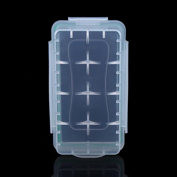 1 stuks Slijtvaste Harde Plastic Behuizing Waterdichte 18650 Batterijhouder Opbergdoos gray
