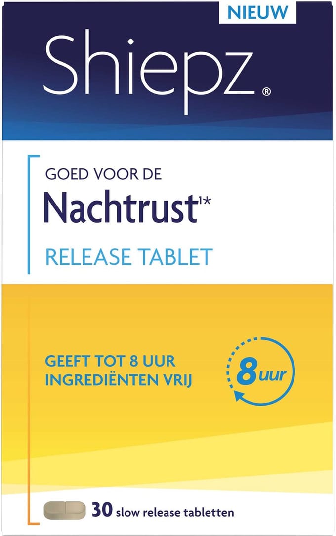 Shiepz Nachtrust 8 uur - Passiebloem ondersteunt het behoud van het natuurlijke slaapproces* - 30 tabletten