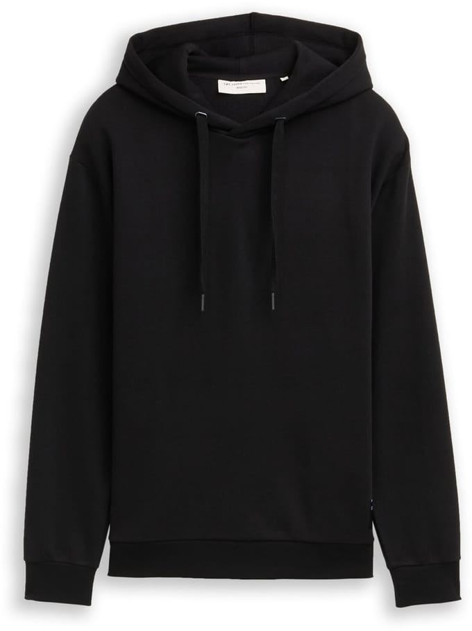Tom Tailor Denim - Hoodie sweatshirt met logo-badge - Maat S - Black