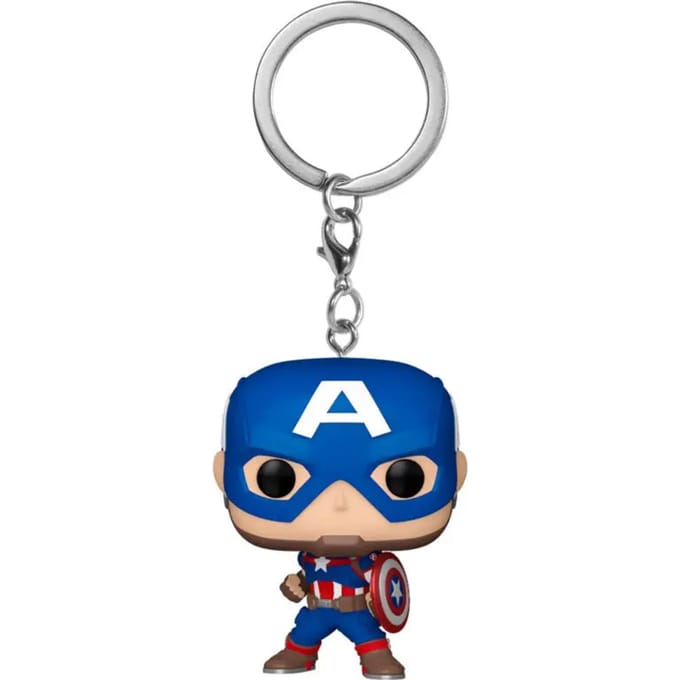 Funko Pocket Keychain! Marvel - Captain America Keychain (New Classics)