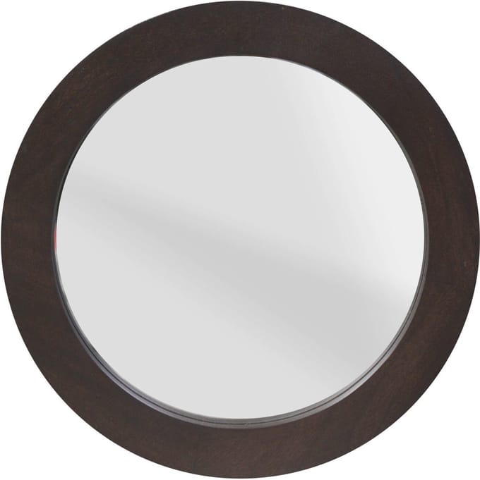 Starfurn Ronde spiegel Dide Bruin Mangohout 40 cm