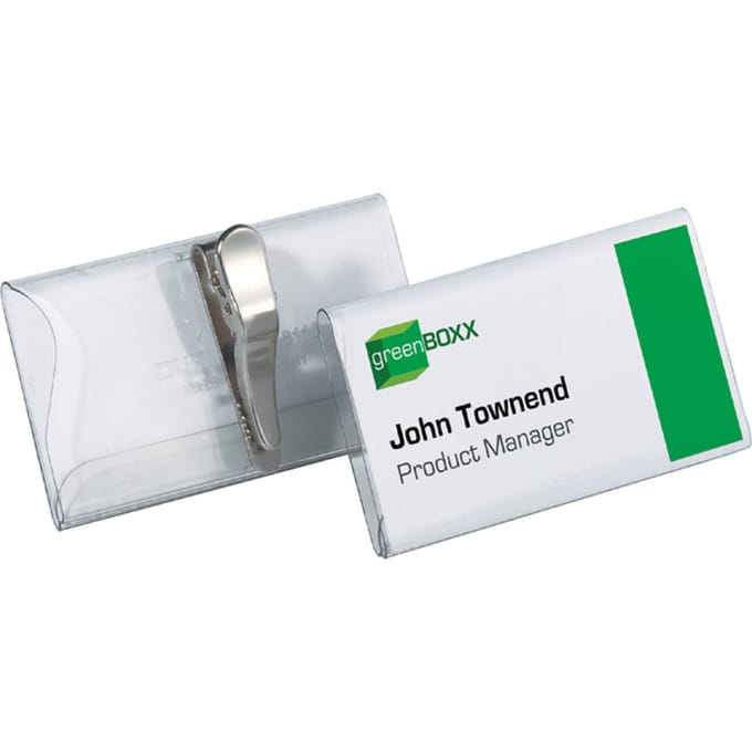 Badge Durable 8110 met krokodillenklem 40x75mm