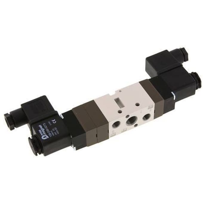 5/3 G1/4 '' (G1/8 '') Middendruk Magneetventiel 24V DC 2-10bar/28-140psi YPC