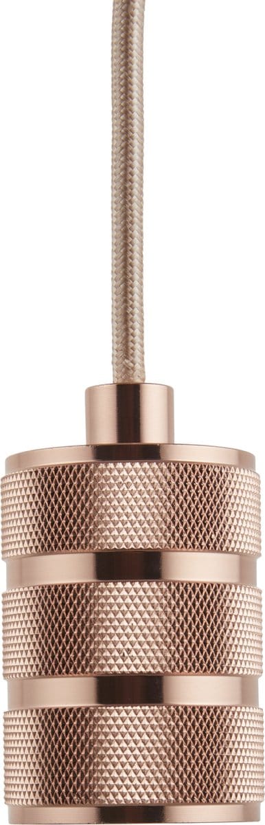 Pendel Rosé Goud E27 Fitting - Retro - 1.5m Snoer - Met Plafondkap