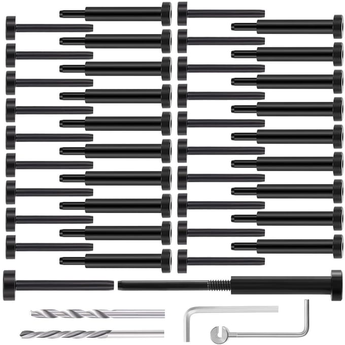Kabelreling Kit - RVS Hardware - Balustrade Bevestiging - Onzichtbare Montage - 20 Paar - Zwart
