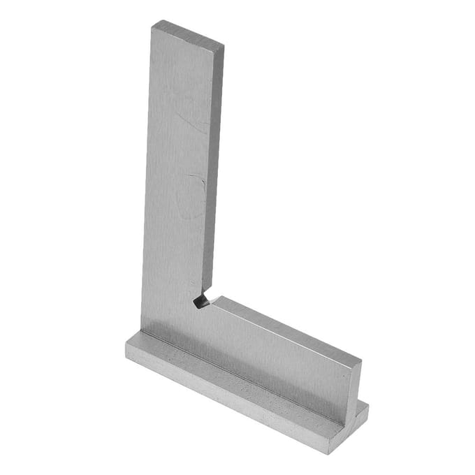 Hoekliniaal Ingenieursvierkant Hoge Nauwkeurigheid Roestvrij Staal 90 Graden met Voet(200x130mm) gray