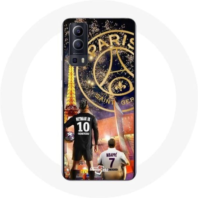 Coque pour Vivo Y72 PSG Neymar et Mbappé Joyeux noël