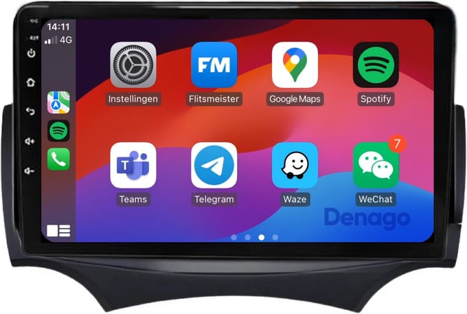 CarPlay autoradio geschikt voor Ford Ka (2007 t/m 2016) | 9 inch | Android 13 | Draadloos Apple CarPlay & Android Auto | 2GB + 32GB | QuadCore processor | Denago DNG-A77 | 2025 model | 2008 2009 2010 2011 2012 2013 2014 2015 2016 | Bluetooth & Wifi