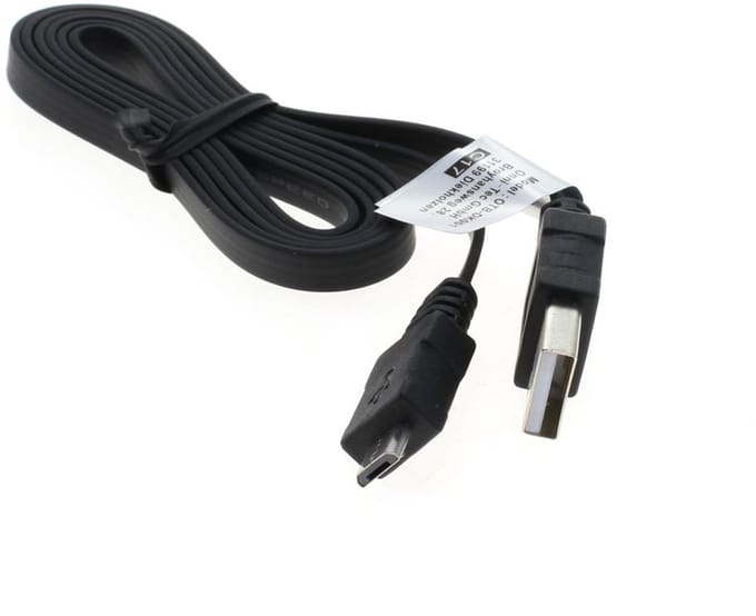 OTB Datenkabel Micro-USB - Flachbandkabel - 0,95m - schwarz