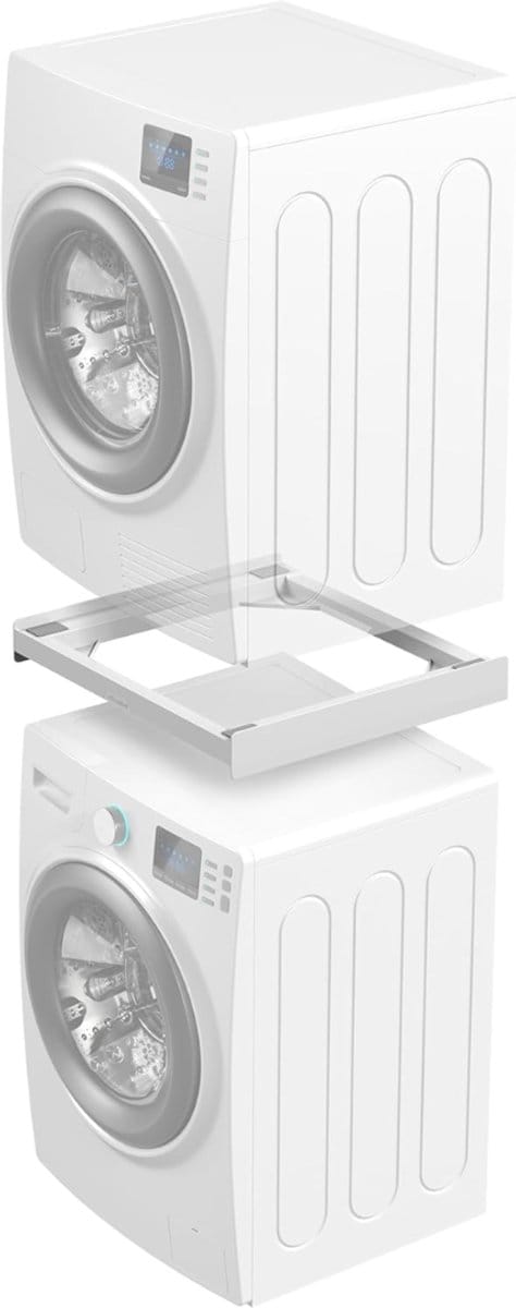 ​KAD® Stapelkit Wasmachine en Droger - Universeel Tussenstuk - Wasmachine Verhoger - Wit - 60cm x 55cm x 8cm