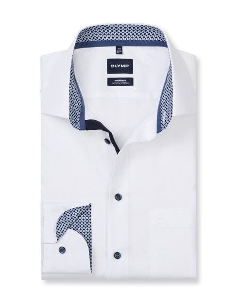 OLYMP Luxor Overhemd, Modern Fit, New Kent, Blauw