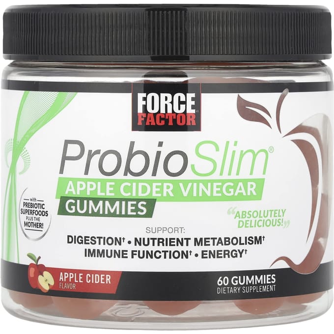 Force Factor, ProbioSlim®, Appelazijn Gummies, 60 Gummies