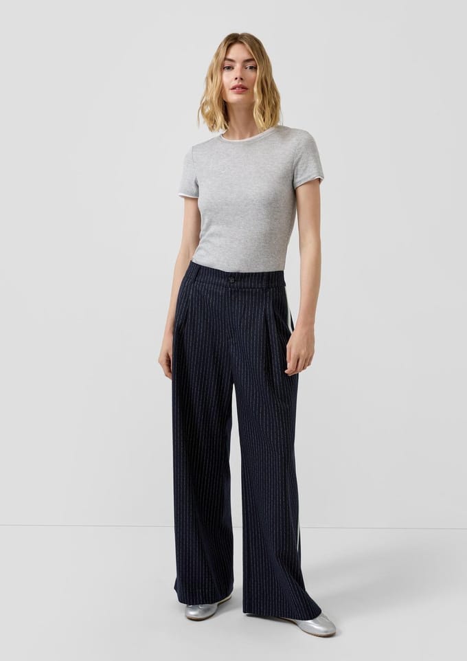 Vrouwelijke extra-large geplooide broek s.Oliver