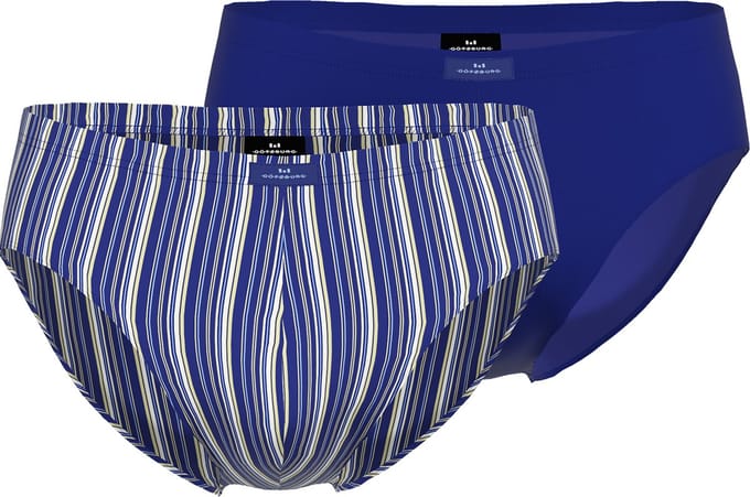 Gotzburg heren sport slip (2-pack) - donkerblauw gestreept