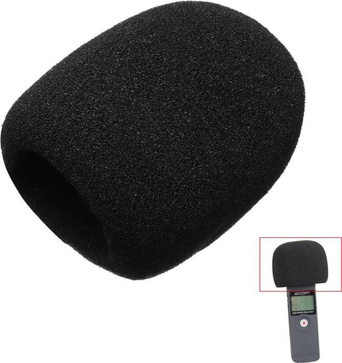 WiseGoods - Microfoon Windkap - Plopkap - Microfoon Spons - Windshield - Cap - Cover - Pops Filter - 70 x 70 mm - Zwart