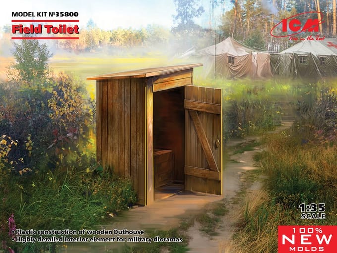 ICM Modelbouwpakket Militaire voertuigen - 35800 Field Toilet Plastic - 1:35 - Modelbouw