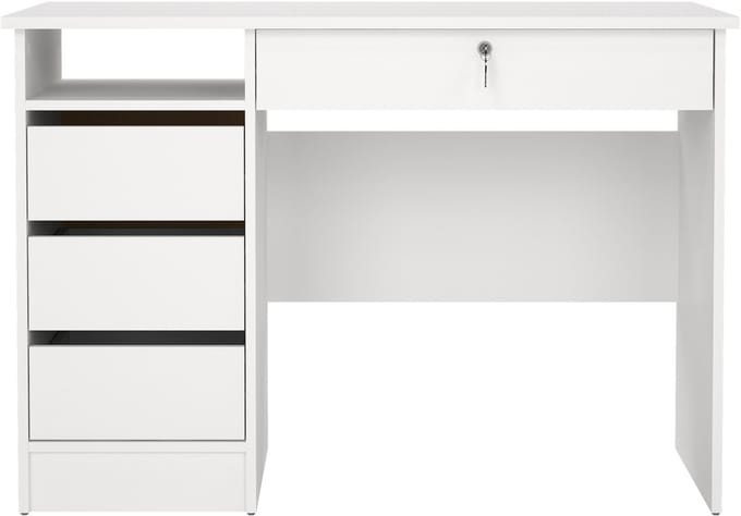 Bureau met Lades Wit - 109x49x75,5cm - Bureau Function Plus - Giga Living
