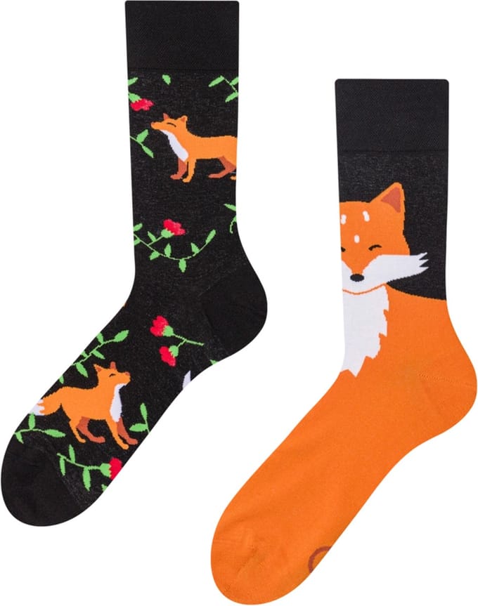 Dedoles Mismatched Sokken - Vos en Bloemen - Maat 43-46