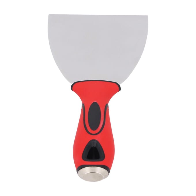 Verfschraper 4 Inch RVS Zacht Rubber Antislip Handvat Plamuurmes Gereedschap white